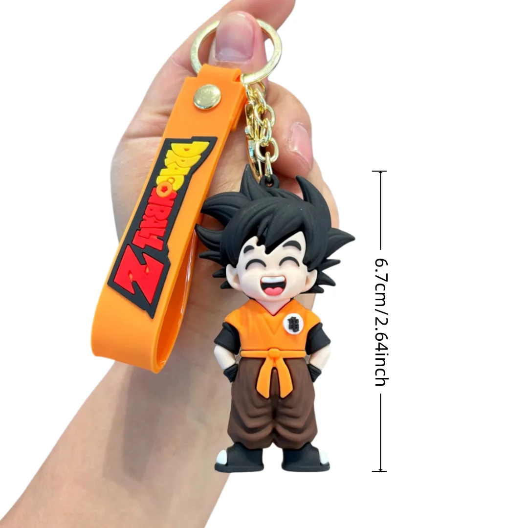Dragon Ball Z Son Goku Keychain,3D Anime Figure Keyring with Strap,Perfect Bag Car Accessory,Ideal Gift for Fans Collectors - view 2