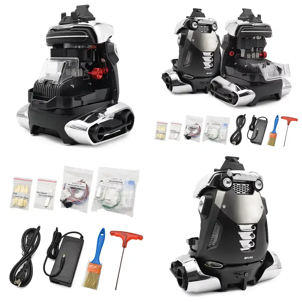 

Black Automatic 2M2 CNC Key Cutter for Making Car Keys for Automotive Locksmith Tools for Car Key Duplication for Key Cutting