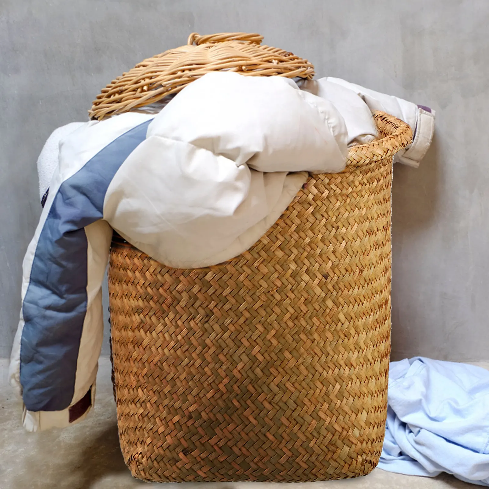 

2 шт. плетеных корзин для мусора, маленькие плетеные корзины для отходов для ванной, кухни, спальни, прачечной, офиса, декоративный контейнер для хранения