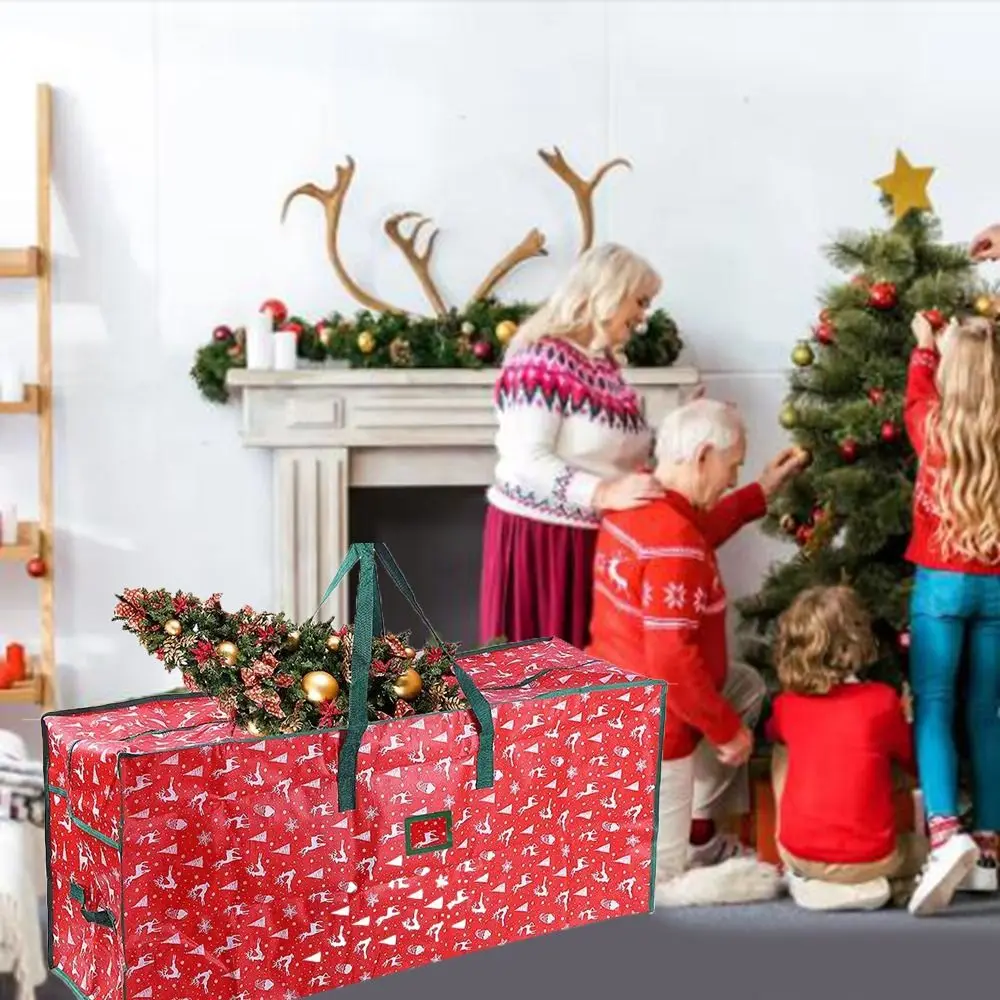

Plastic Christmas Tree Storage Bag Large Waterproof Christmas Tree Tote Dustproof Insect Resistant Christmas Tree Organizer