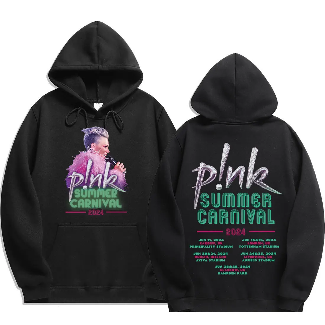 

Pink Singer Summer Carnival 2024 Tour Concert Hoodie Men Women Harajuku Pullovers Vintage Casual Oversized Sweatshirts Fans Gift