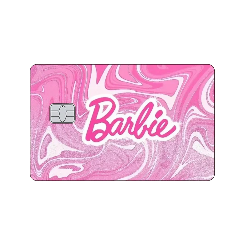 Fashion Barbie New 2024 Matte PVC Film Skin Stickers Anime Kawaii Diy Laser Hd Tape for Bank Credit Debit Card Akcesoria dla kobiet