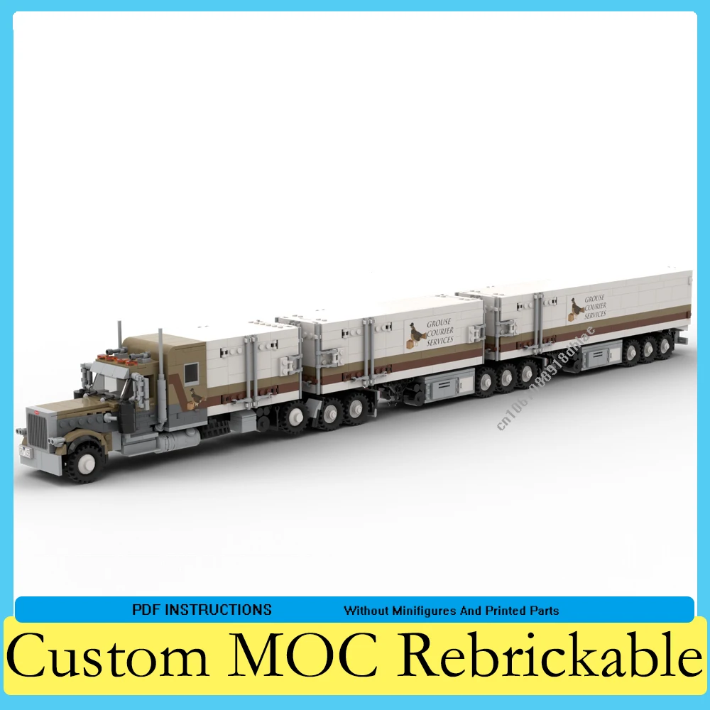 1998PCS High-Tech Mechanical MOC Peterbilt 379Truck Offroad Truck Electric Engineering Vehicle Model Kits Building Blocks Toys