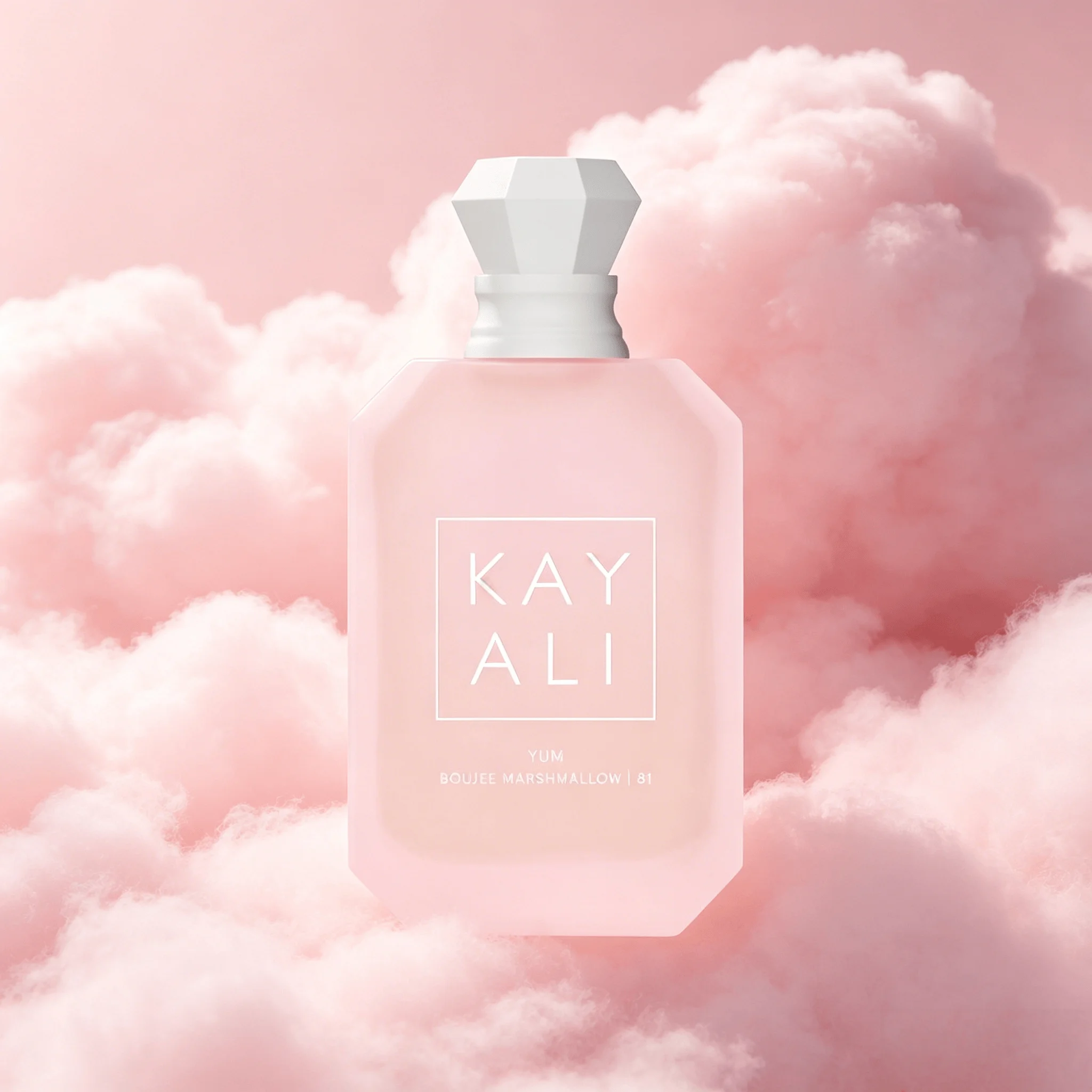 Kayali (81) Yum Boujee Marshmallow Eau de Parfum, Fragancia Dulce y Cremosa de Larga Duración para Mujer, Perfume en Botella Rosa Mate, Aroma de Ensueño, Regalo para Damas