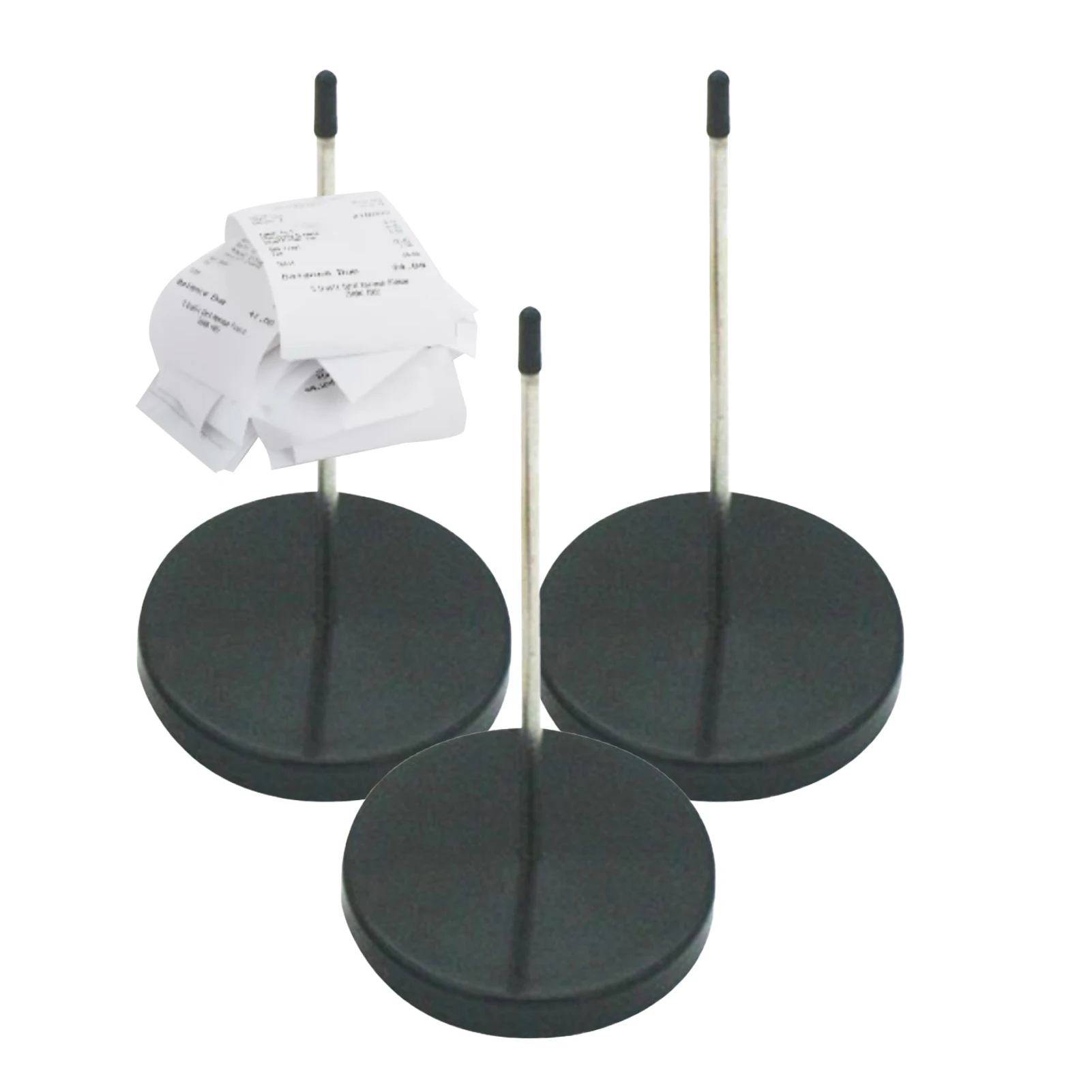 Soporte de Metal con punta redonda para facturas, organizador de almacenamiento de oficina para notas de cocina, soporte de recibo de escritorio para restaurante y Hotel, 3 piezas