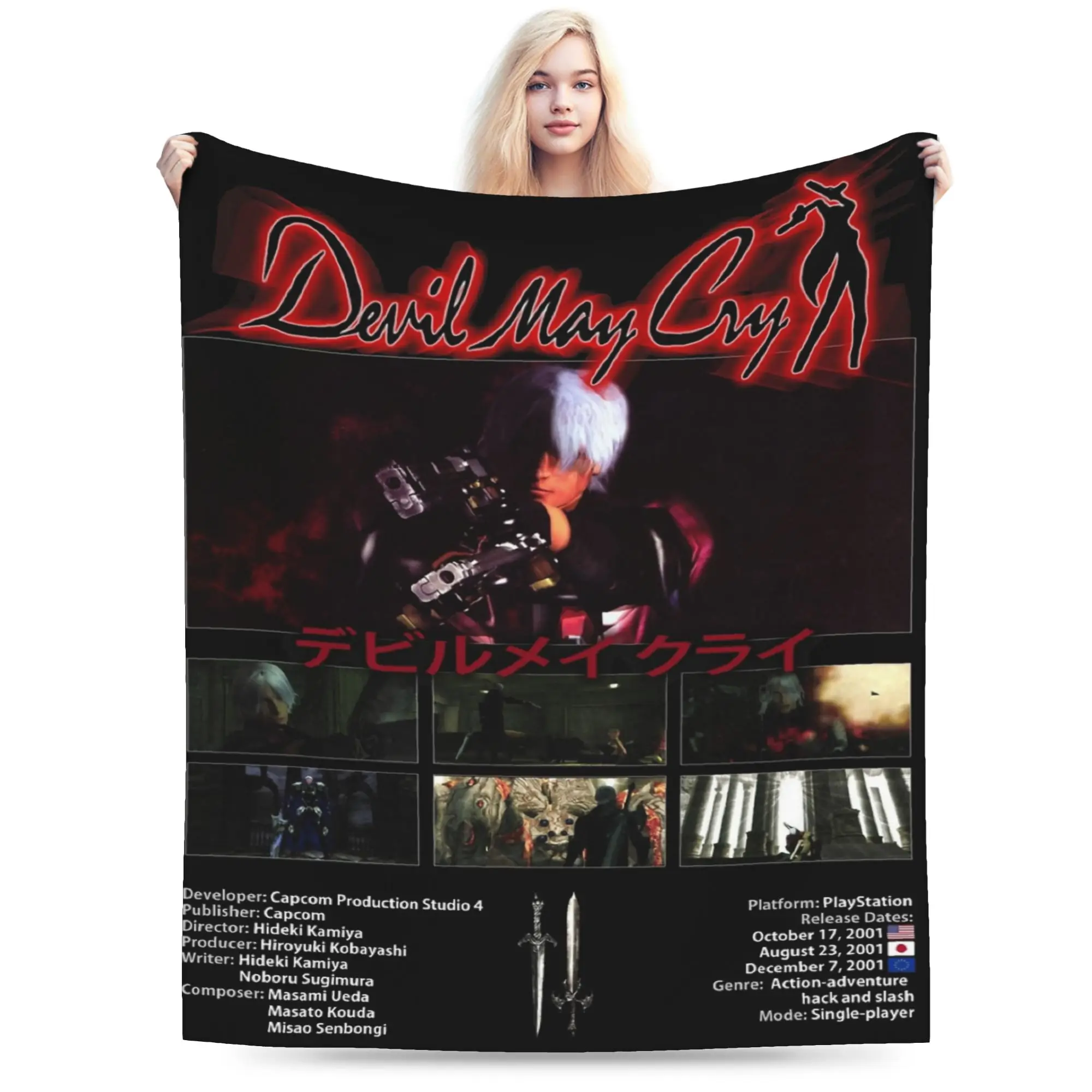 Devils May-Cry 3 Blanket Multi-size Super Soft and Warm  Throw Blankets for Couch Sofa and Bed