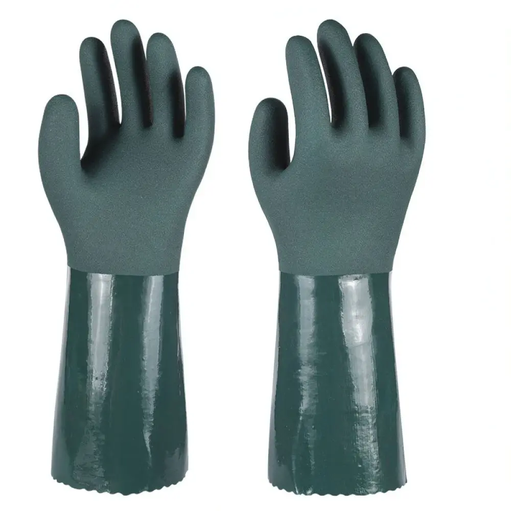 Durable Rubber Coated Work Gloves Non Slip Scrub Grip Waterproof Oilproof Safety Equipment For Auto Repair Gardening
