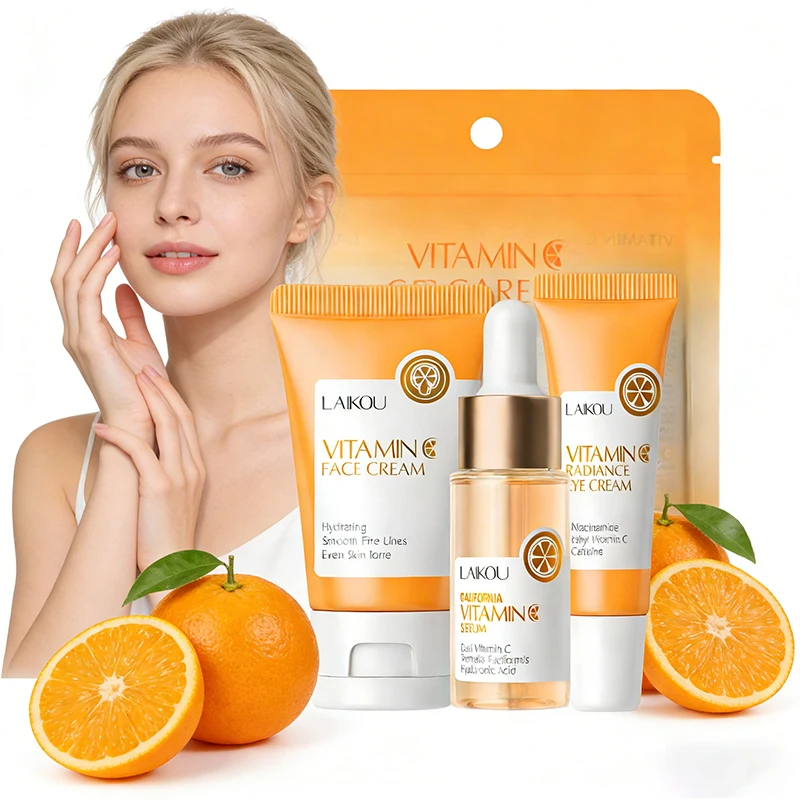 

Набор для ухода за кожей LAIKOU с витамином С, подарочный, 3 предмета: сыворотка для лица, крем для лица, крем для глаз, антивозрастной, увлажняющий, питательный набор для ухода за кожей
