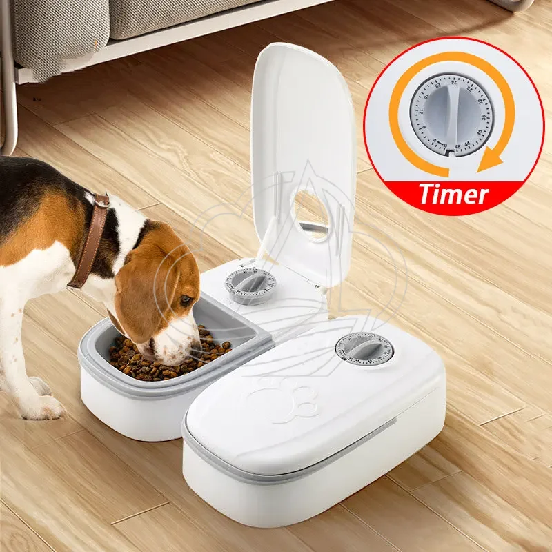 Pet Automatic Timing Feeder Detachable Large Capacity Dry Food Dispenser for Cats Dogs
