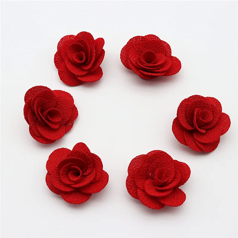 3.5cm Camellia Handmade Small Flower Diy Hair Accessories Earrings Corsage Collar Flower Clothing Accessories Small Cloth Flower