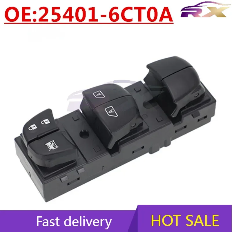 

OEM:25401-6CT0A Suitable for 1919-2021 Nissan Teana Auto Parts Window Lifter Glass Lift Switch