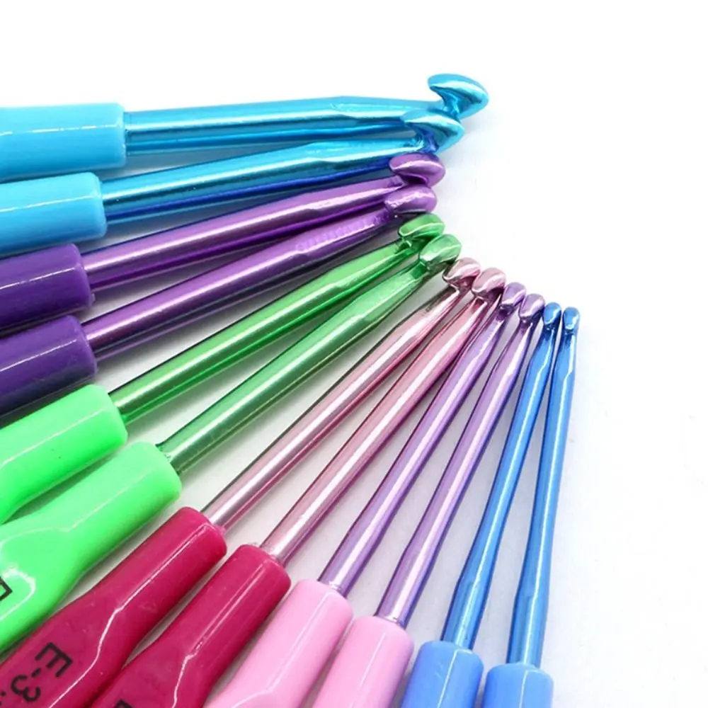 DIY Aluminium Jarum Rajut Panjang Multiukuran Jarum Rajut Kait Rajut Syal