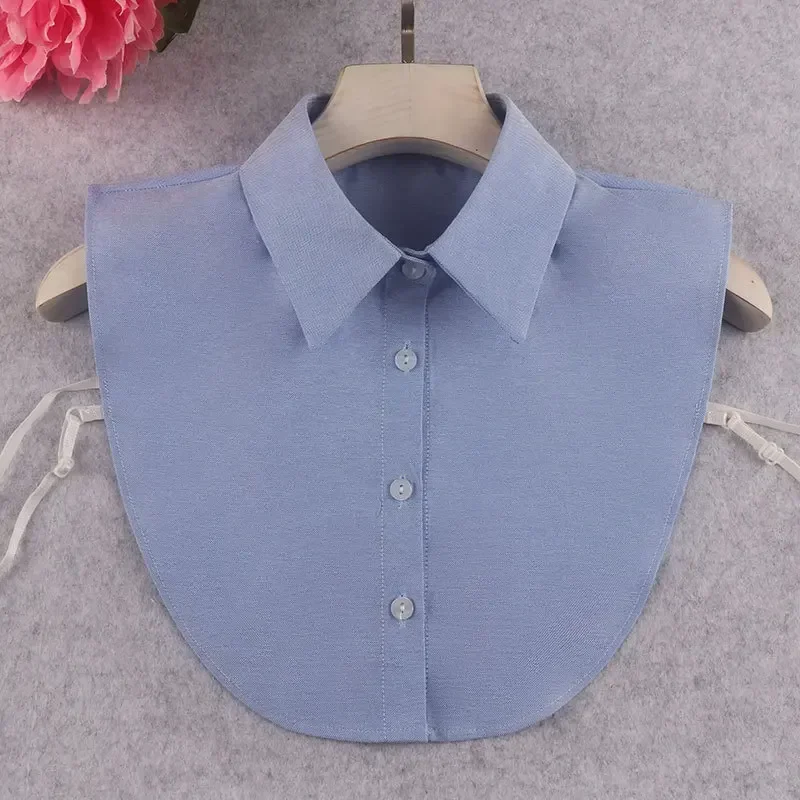 Solid Color Fake Collar Formal Suit Lapel Shirt Detachable Collars Decoration Autumn Winter Warm Sweater Ladies False Collar