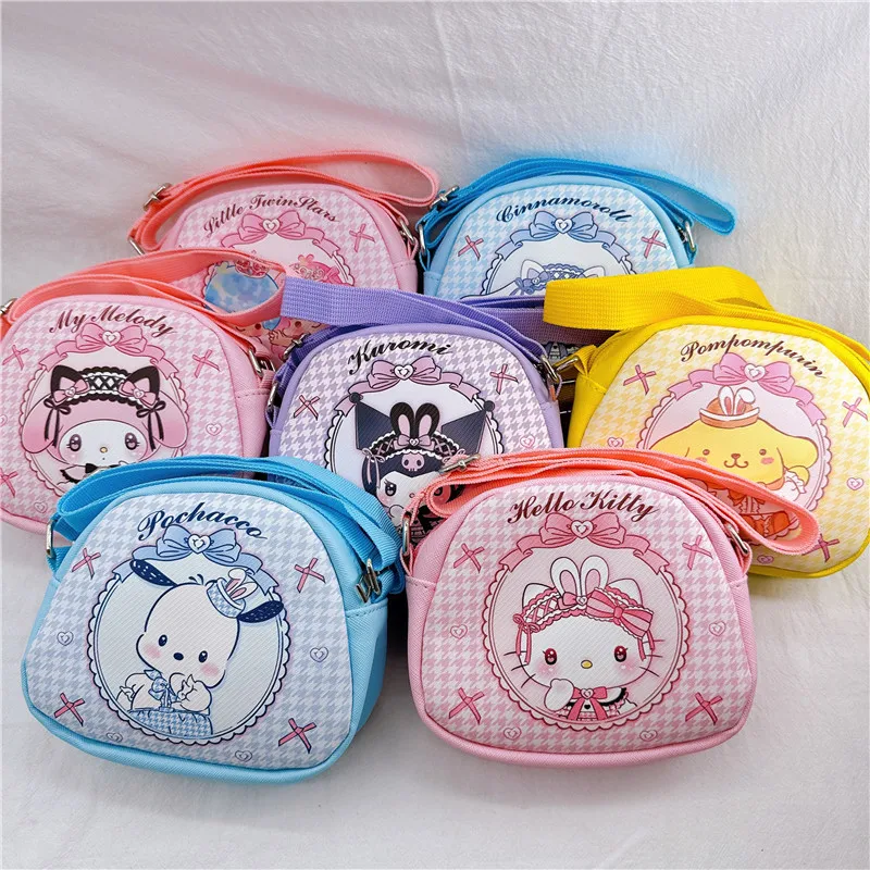 Hello Kitty Bolsas e Bolsas Sanrio Mini Bolsa Carteira My Melody Messenger Bag Impresso Little Twin Stars Bolsa Crossbody Cases