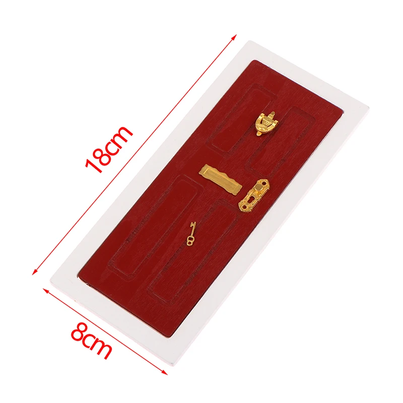Miniatura de Casa de Bonecas 1:12, Porta de Madeira DIY, Acessórios de Mobiliário para Casa de Bonecas, Brinquedos Modelo, Decoração de Natal para Cas