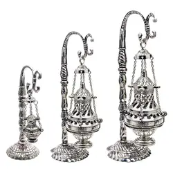 Exquisite Incense Burner with Lid Church Ash Catcher Censer Decor