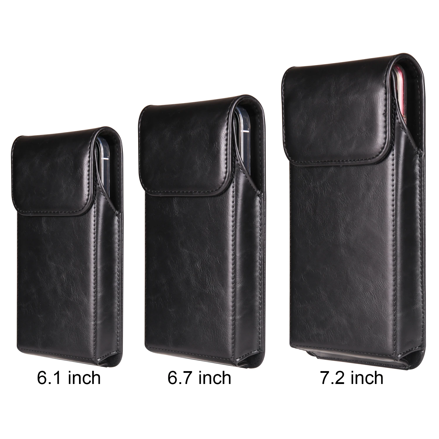 Leather Men Waist Bag Mobile Phone Fanny Pack Holster Pouch for Xiaomi Redmi Oppo Huawei Samsung Galaxy iPhone 15 Pro Max Plus