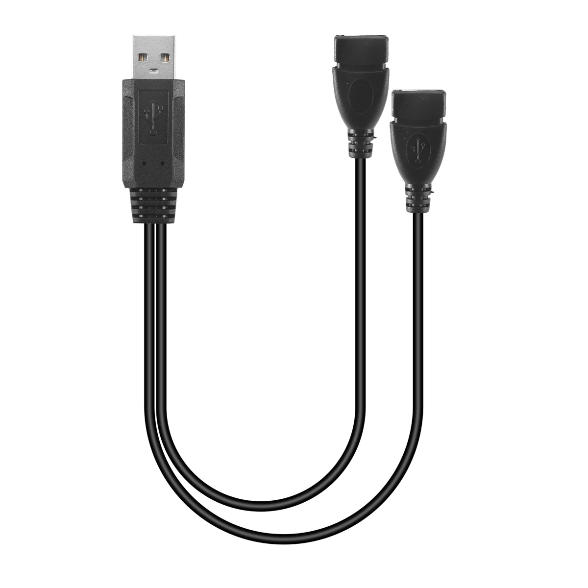 ABAN USB 2.0 A Male To 2 Dual USB Female Jack Y Splitter Hub Power Cord Adapter Cable