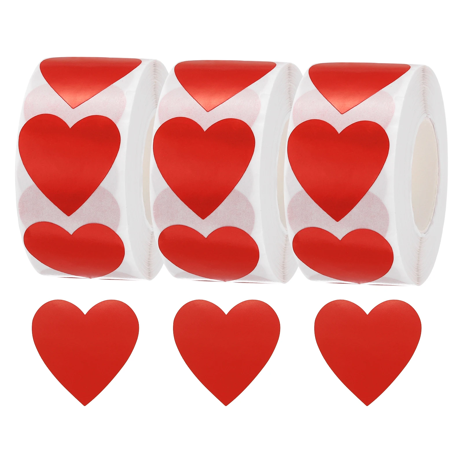 

1500 Labels Heart Sticker 25mm Heart Shaped Sticker Label Self-Adhesive Cute Decals for Envelope Valentine's Day Scrapbook Award