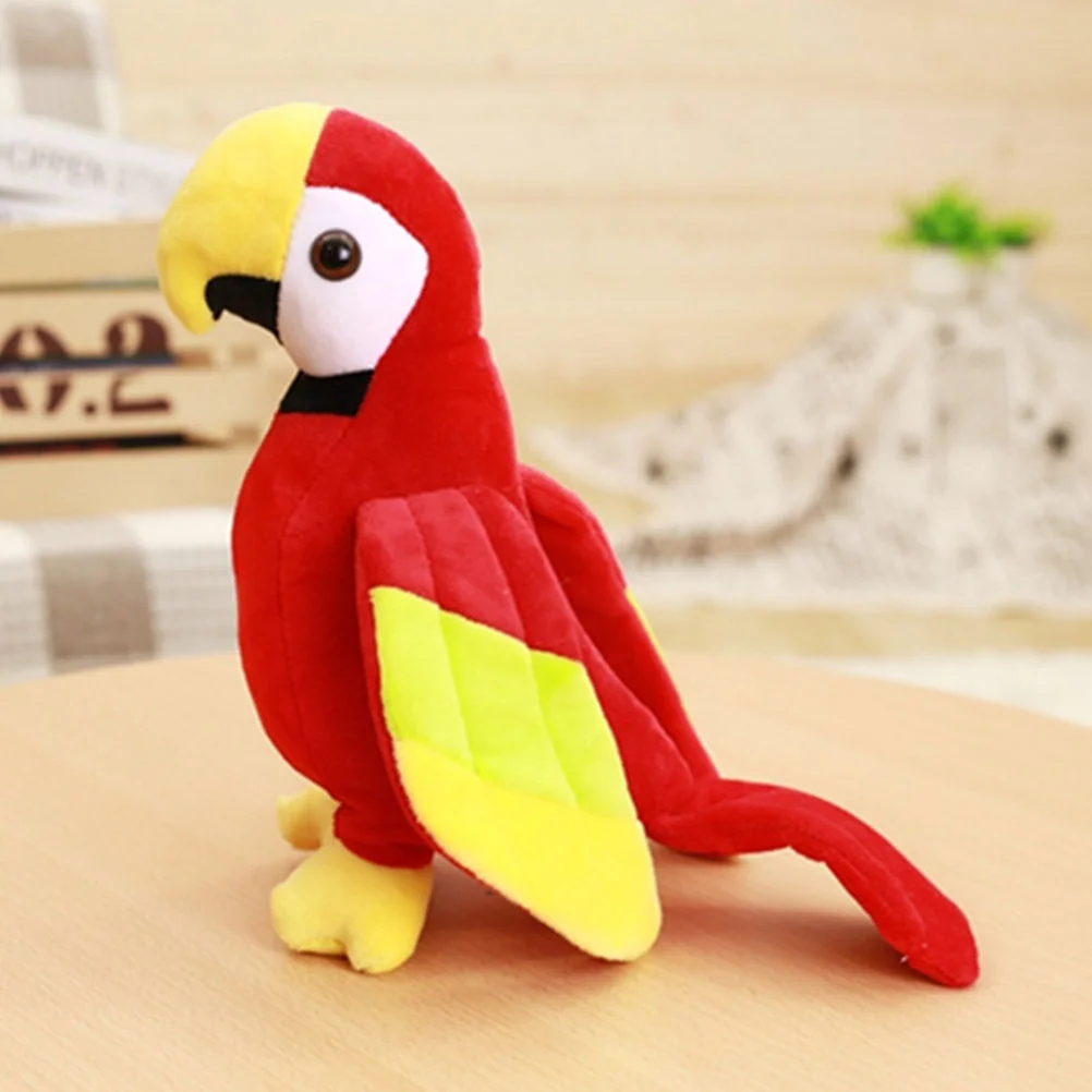 Juguete de peluche de simulación para niños y niñas, loro de peluche, pájaro Adorable, suministro decorativo para fiesta, 1 ud.