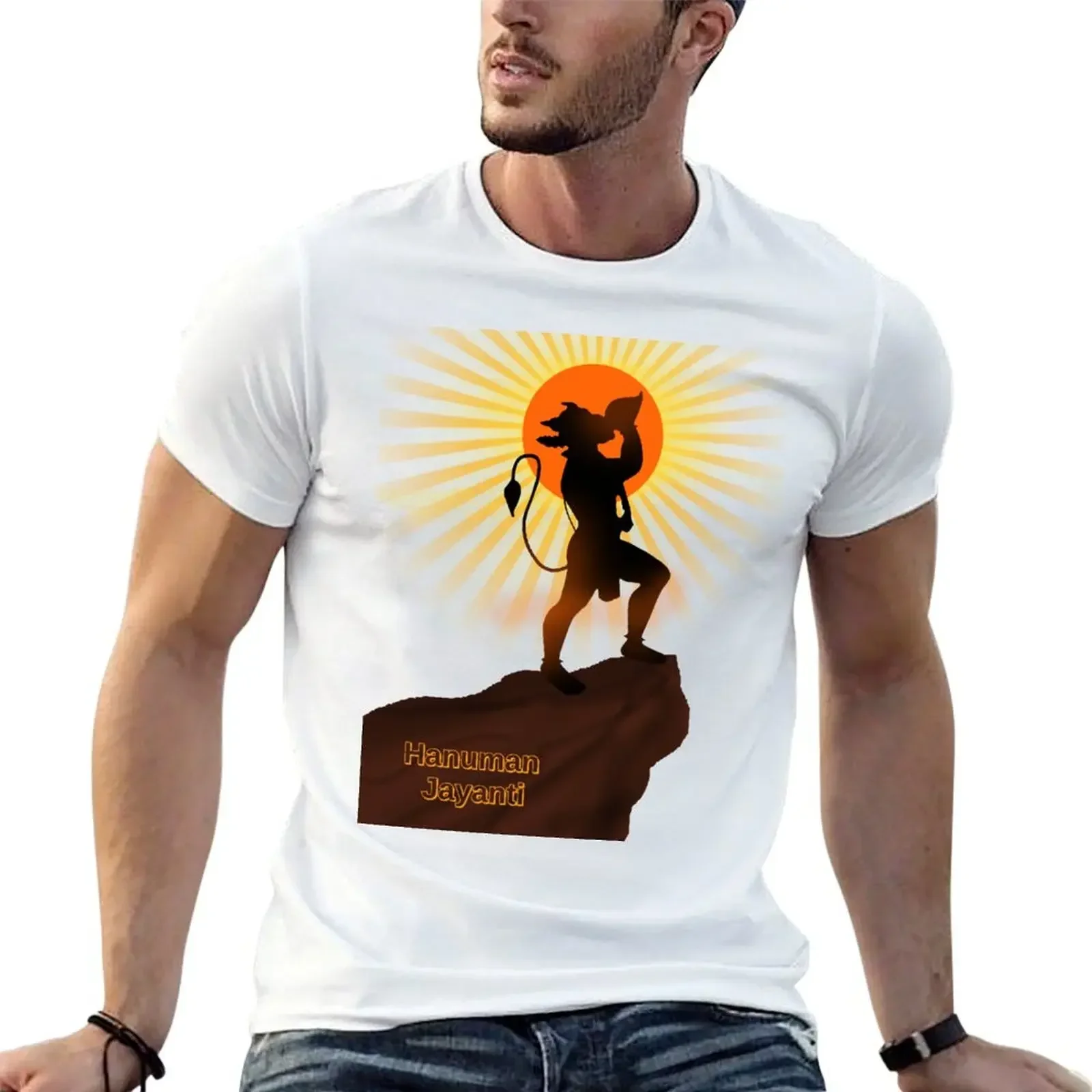 Hanuman T-Shirt summer tops kawaii clothes street wear man clothes funny t shirts for men