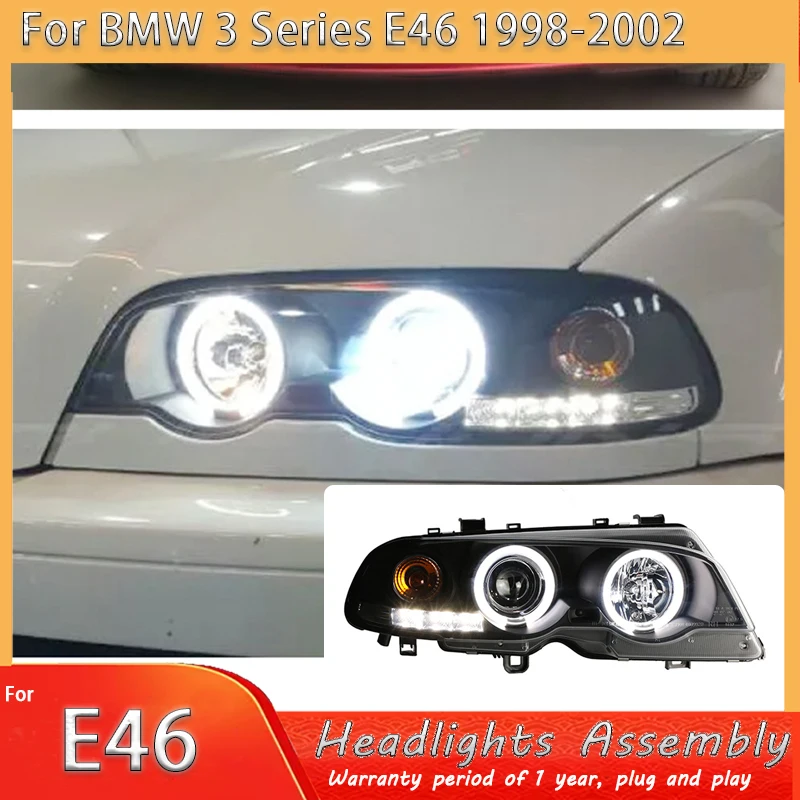 

Фары для BMW 3 серии M3 E46 (2-дверные и 4-дверные модели) 1998-2005 гг., светодиодные DRL, комплект для модернизации с линзами-проекторами и аксессуарами.