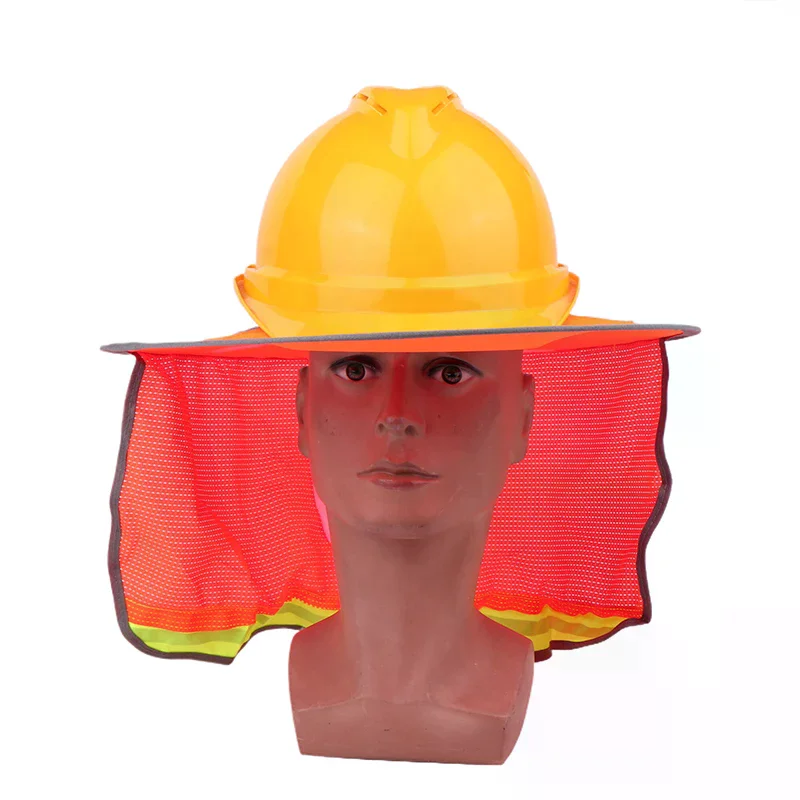 Arbeitersicherheitskappe mit Nackenschutz, reflektierende Schutzhelmkrempe, Sommer-Sonnenschutz-Helmüberzug.