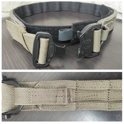 Tactical Belt Airsoft Combat Molle Battle Belt Men Camo Quick Release Metal Buckle Double Layer 1.5 Inch Waist Belts Gear