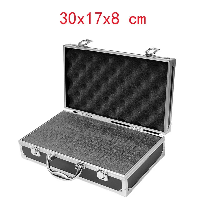 Caja de Herramientas portátil de aluminio, equipo de seguridad, caja de almacenamiento de instrumentos, Maleta resistente a impactos con esponja