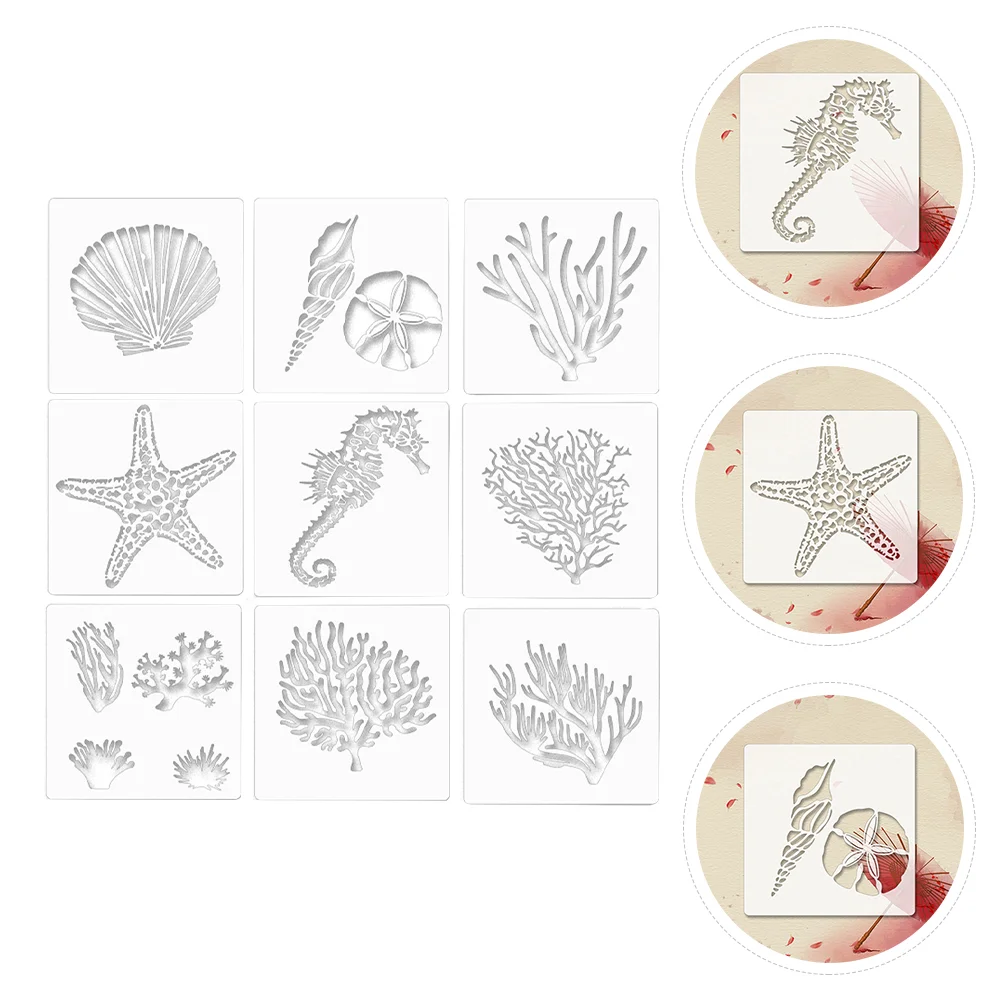 Sea Star Painting Stencils Summer Template Spray Pattern Decor Crafts Hollow Drawing The Pet