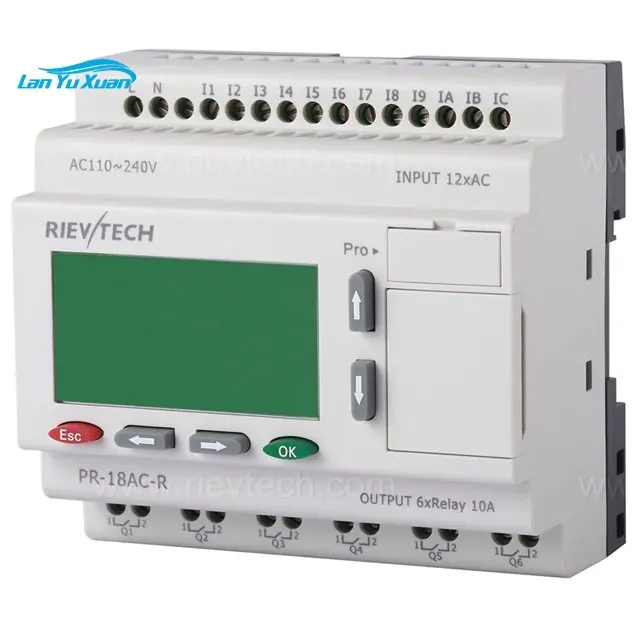 Hot sales Micro PLC PR-18AC-R motion control plc controller for blowing moulding machine cable usb rs422 plc controllogix