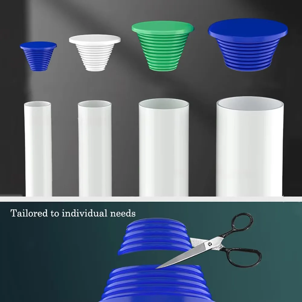 Silicone Sewer Pipe Sealing Ring Water Pipe Plug Floor Drain Anti Odor Sewer Seal Stopper Shower Drainer Bathroom Accessories