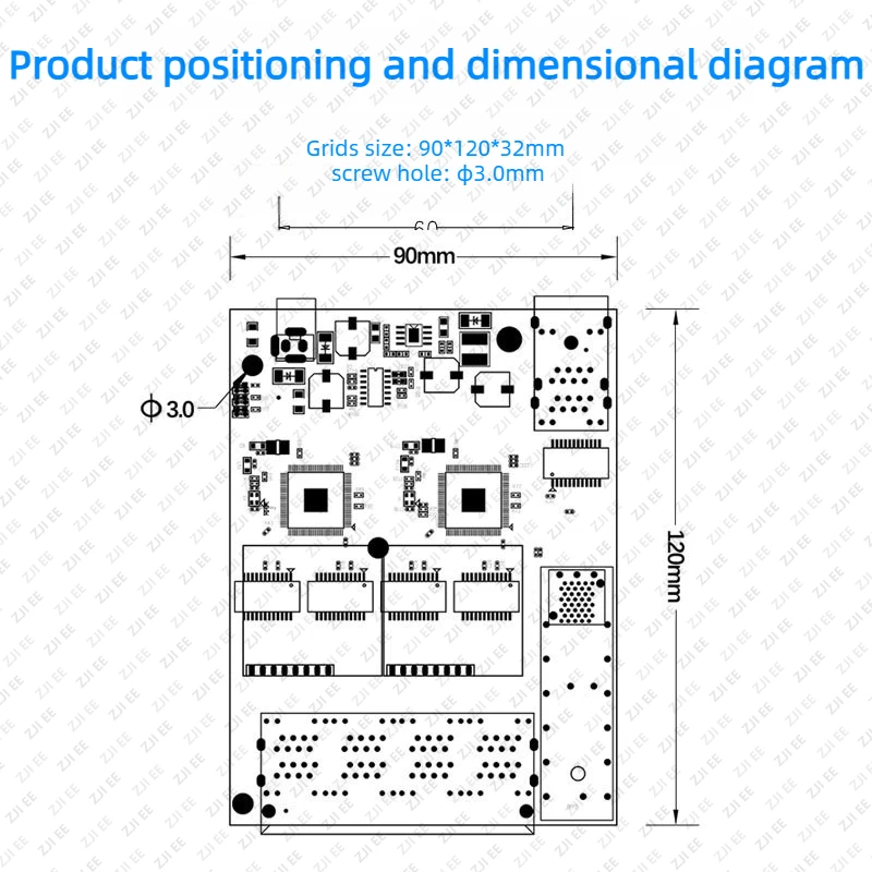 LX-10G2F 12-port Switch Module, 2-fiber 2-electrical 8-port Gigabit Standard POE Powered Network Data Motherboard