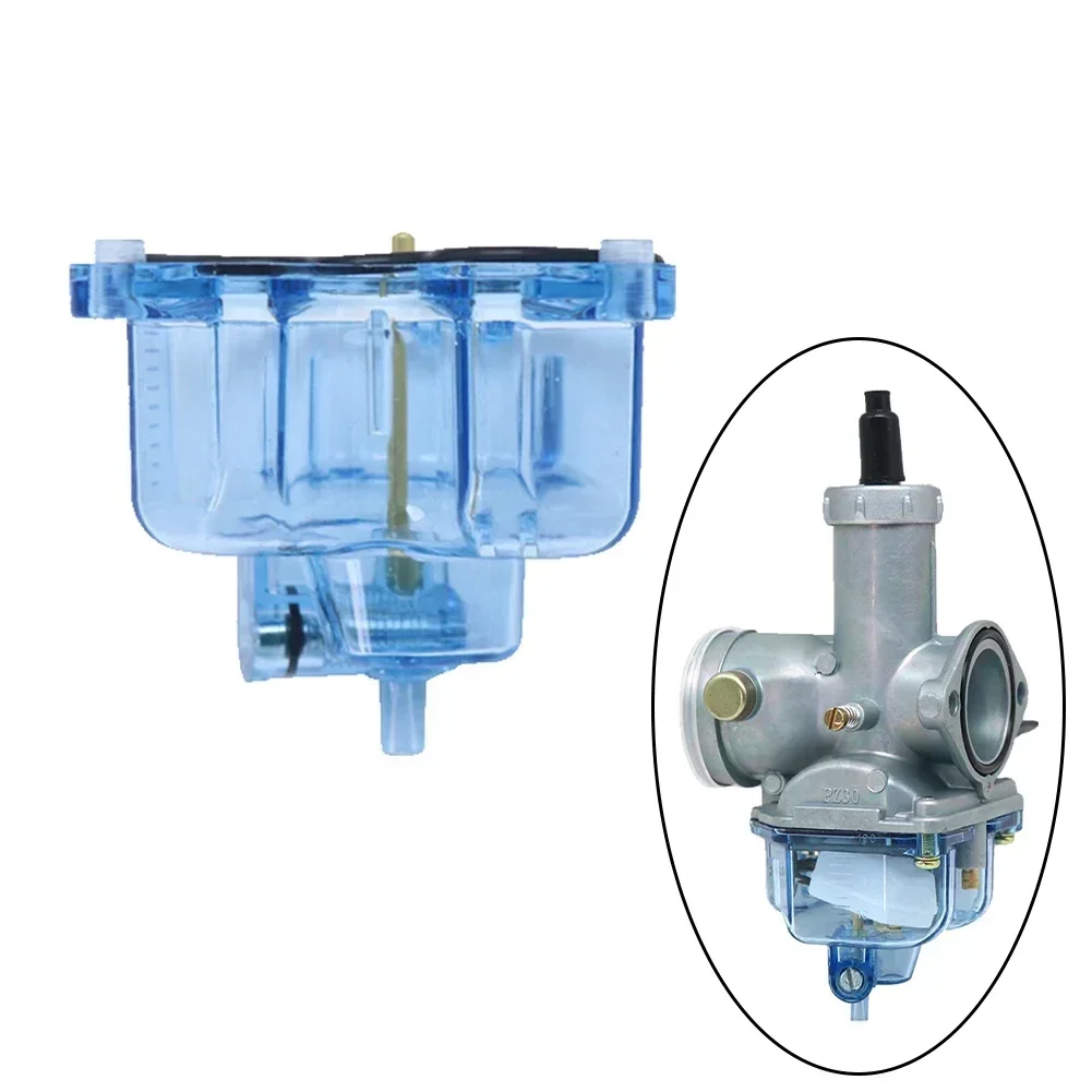 Blue Clear Carburetor Bottom Float Bowl Shell Fits For PZ26 PZ27 PZ30 PZ32 Carb Carburetor Float Bowl Shell Replacement