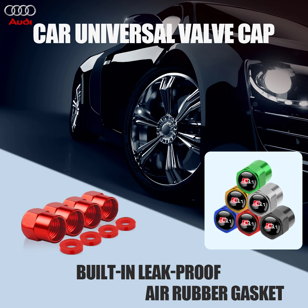 4Pcs Car Tire Wheel Stem Air Valve Cap For Audi Sline A1 A2 A3 A4 A4L A5 A6 A7 A8 A8L TT Q1 Q2 Q3 Q4 Q5 Q6 Q7 Auto Accessories view 5