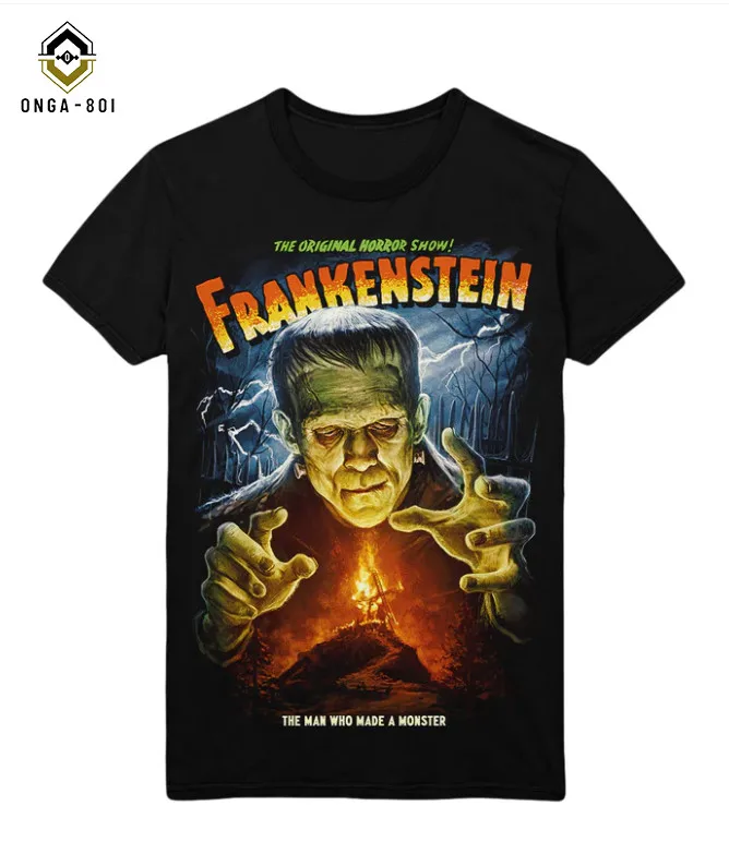 Frankenstein créature scène rétro horreur Halloween graphique Fan t-shirt