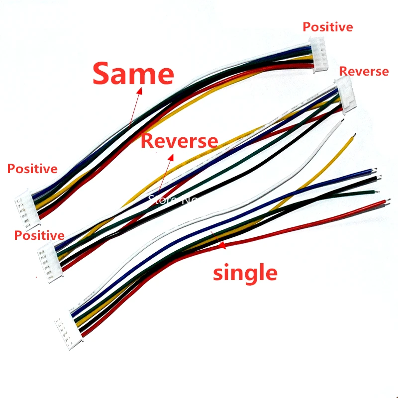 5Pcs XHB 2.54mm with Lock Connector Wire 24AWG Single/Double Head Forward & Reverse Polarity 10/20/30cm Length