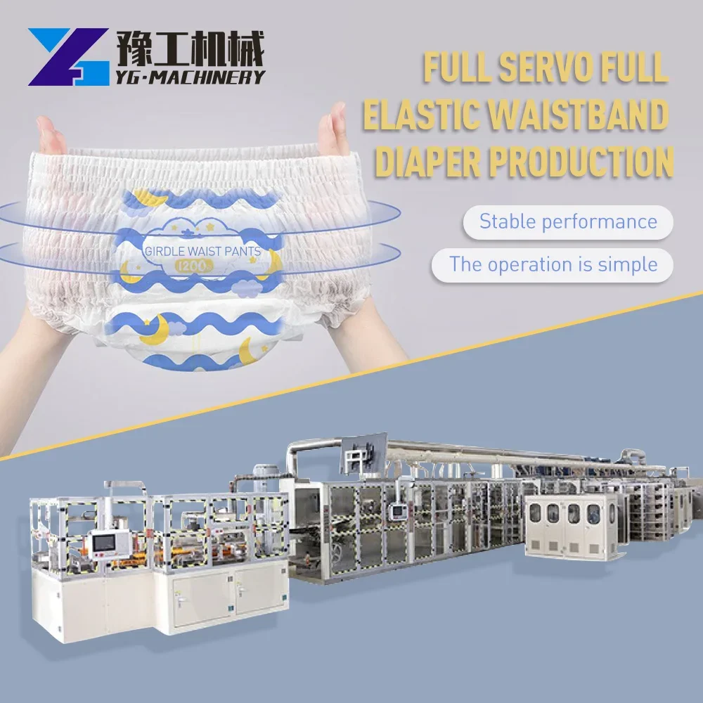 Full Servo High Speed Automatic Nappy Equipment Production Line Disposable Pampering Baby Diaper Making Machine Price