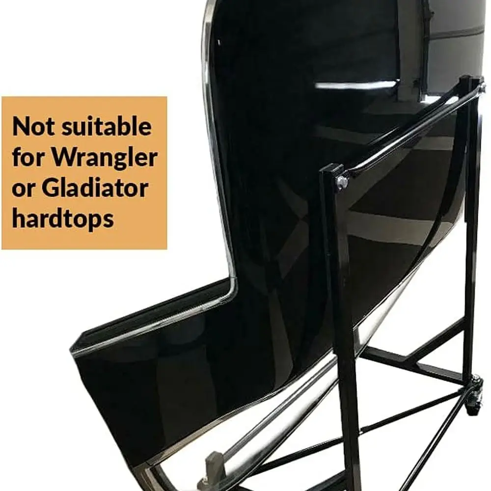 عربة تخزين بحامل صلب (أسود) مع حزام آمن وغطاء غبار علوي صلب #2