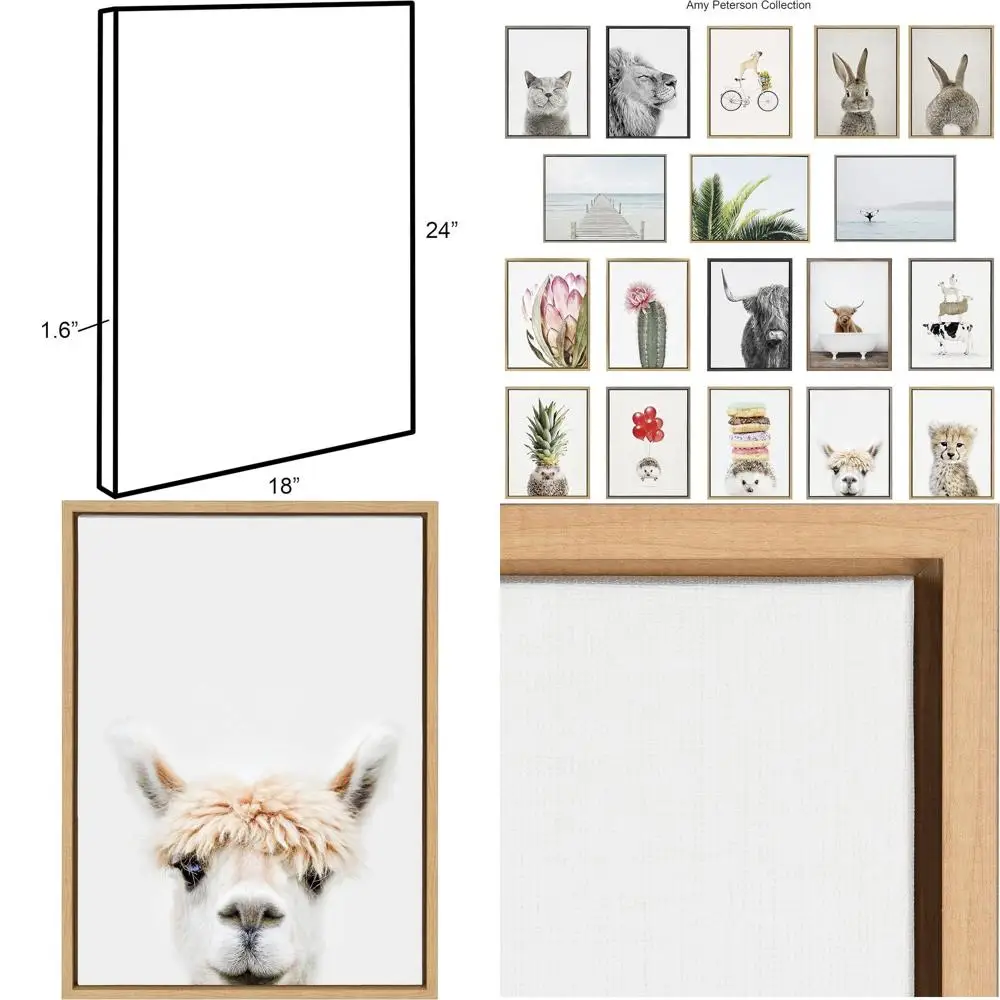 

Adorable 18x24 Natural Alpaca Bangs Canvas by Amy Peterson Art Studio, Wall Decor