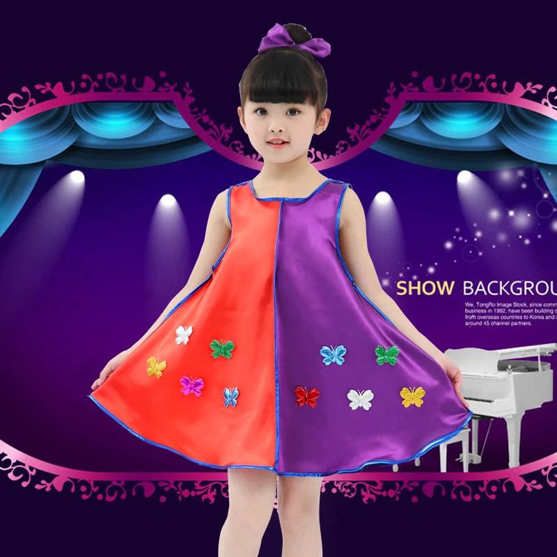 New Girls Guitar Jazz Dance Dress Trajes de Desempenho para Cantores Stage Dance Group dance Modern Dancewear for Kids