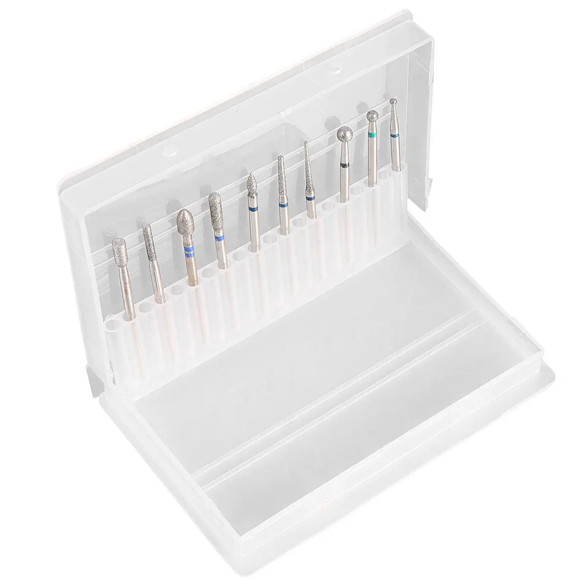 

Набор из 10 насадок для маникюра и педикюра из вольфрамовой стали, прочные фрезы для натуральных и искусственных ногтей