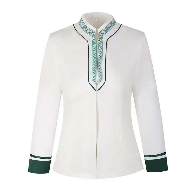 Lightning Delivery Name Family Style Clothing Restaurant Waiter Long Sleeve Men's And Women's Hotel Group Clothes