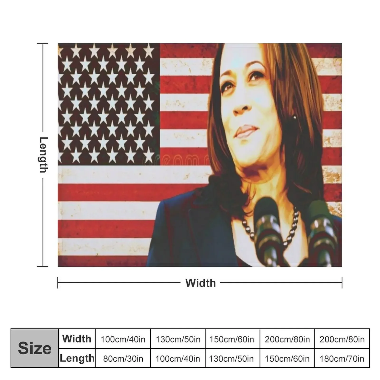 kamala harris Throw Blanket Decorative Throw Thermals For Travel Blankets