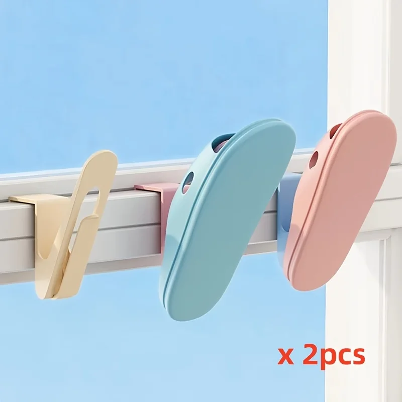 2pcs Plastic Drying Shoe Racks No Punching Simple Slipper Hook Wall Mounted Drain Rack Outdoor Hanging Storage Shoe Hanger Rack