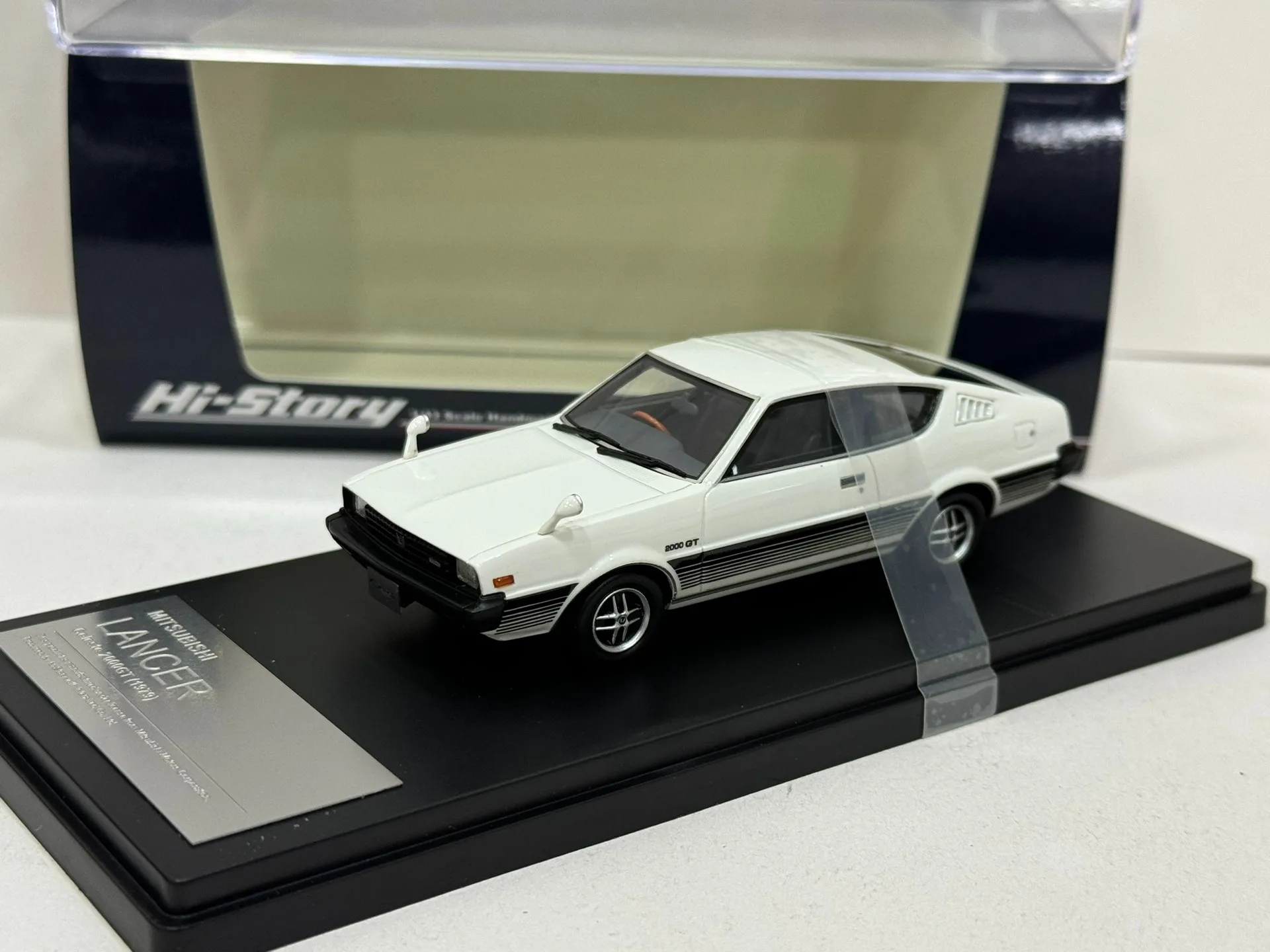 Diecast hi story 1/43 escala mitsubishi lancer resina modelo de carro brinquedo colecionável presente lembrança exibição ornamento