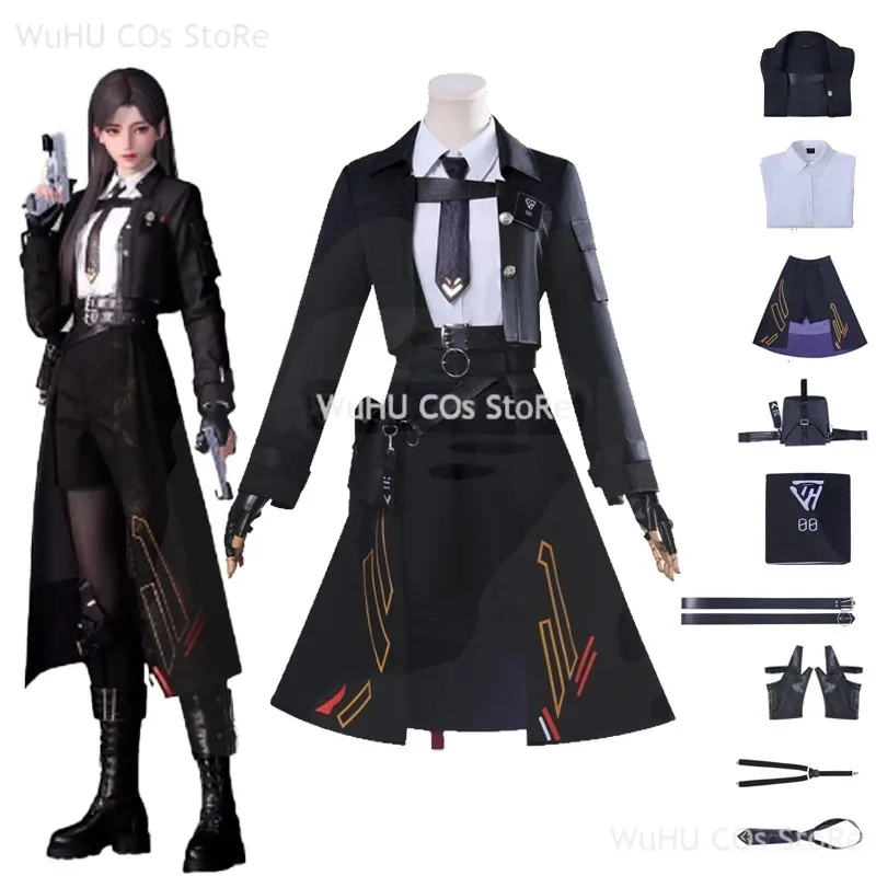 CyGame Love And DeepSpace 플레이어 코스프레 파이팅 유니폼 코스프레 여성 Mc 의상 의상 가발 옷 할로윈 파티 커플 의상