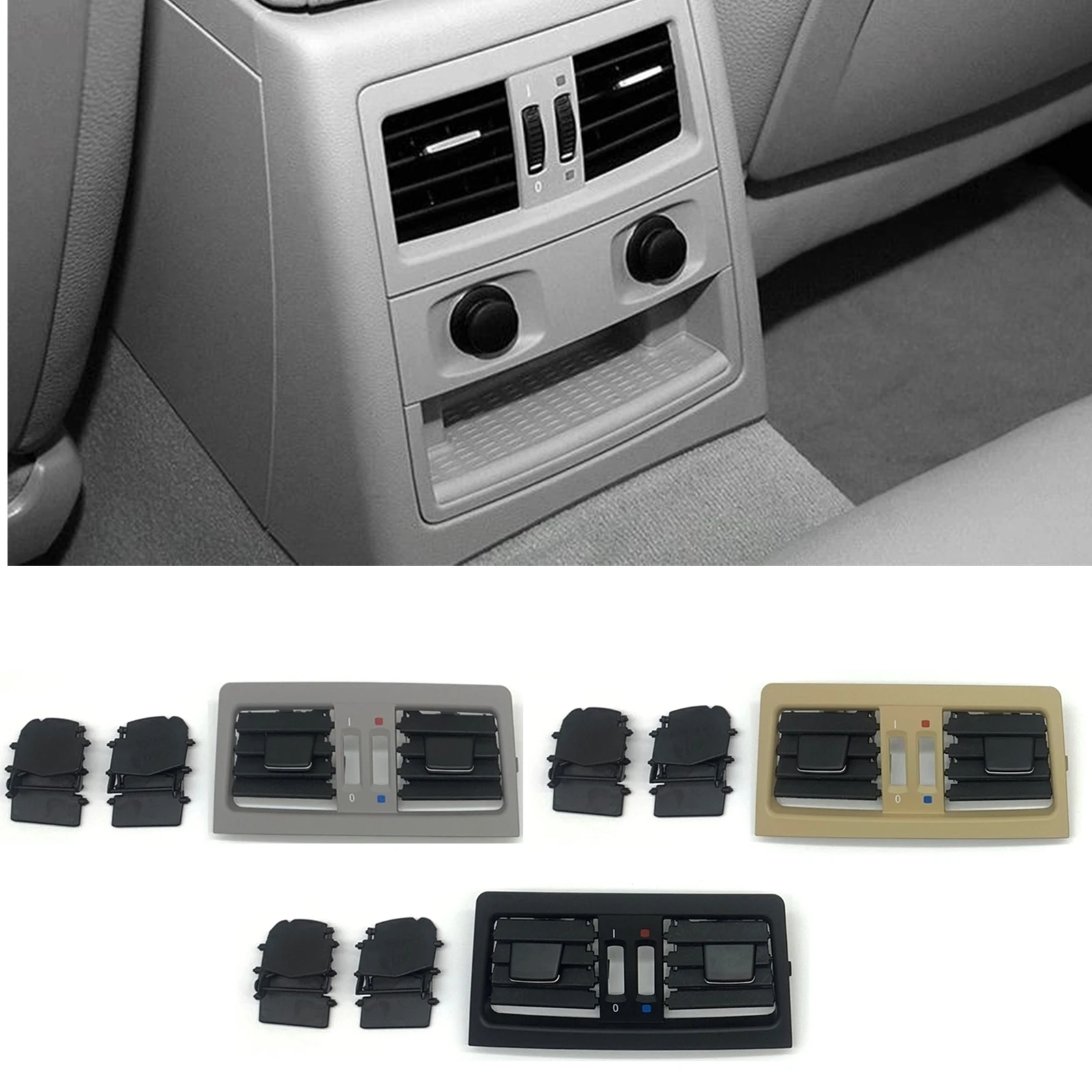 

For BMW 3 Series E90 E90N E91 E91N 2005-2012 Car Rear A/C Air Vent Grill Panel Cover Grey/Black/Beige Conditioning Outlet Grille