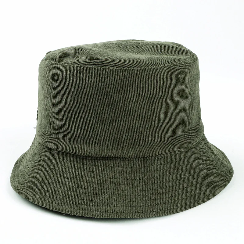 Personalisierter bedruckter Corduroy-Bucket-Hut mit Logo, Unisex, schlichte, einfarbige Kappen, Hip-Hop-Gorros, Panama-Hut für Herren und Damen, Strand- und Angelhut – Detail 10