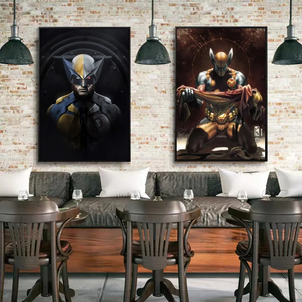 Wolverine Vintage Posters Sticky Whitepaper Sticker DIY Room Bar Cafe Room Wall Decor